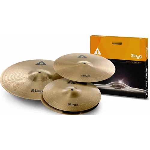 El kit de platillos con batería Stagg Ask mide 14/16/20