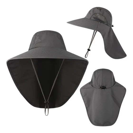 Sombrero Pava Safari  Solapa Cuello Ajustable Transpirabl Uv