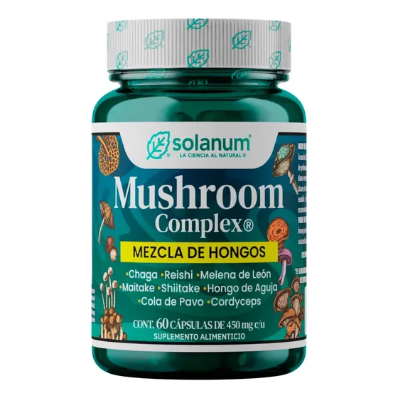 Mushroom Complex Solanum 60 Cápsulas Mezcla De Hongos Sabor Sin Sabor
