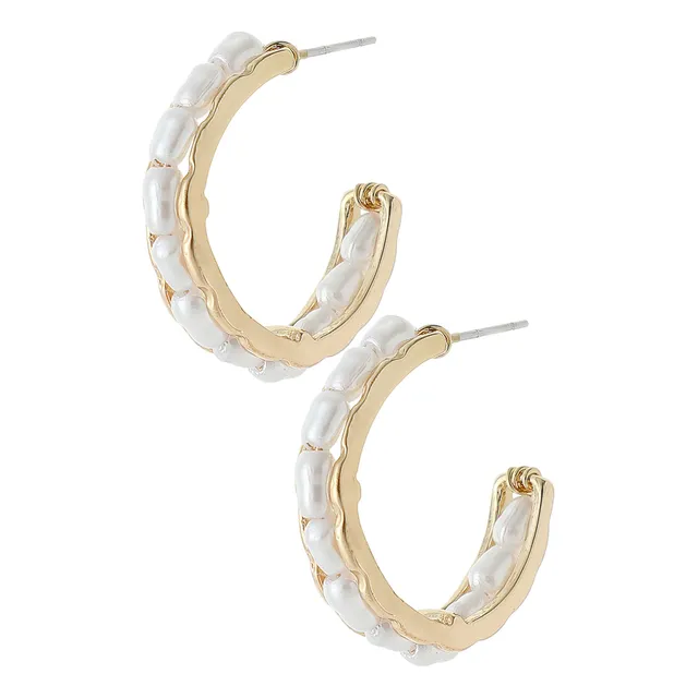 Aretes De Aro Perlas