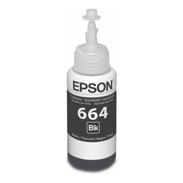 Tinta Epson Original T664 L355 L380 L395 L495 L1300 Negra