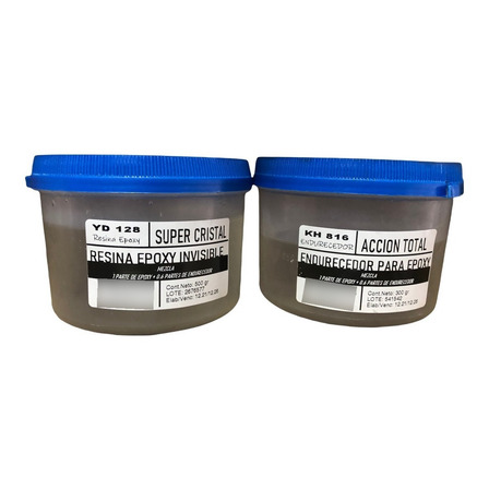 Resina Epoxi Super Cristal + Endurecedor 800g (500g + 300g) Resina Epoxi Super Cristal + Endurecedor 800g (500g + 300g)