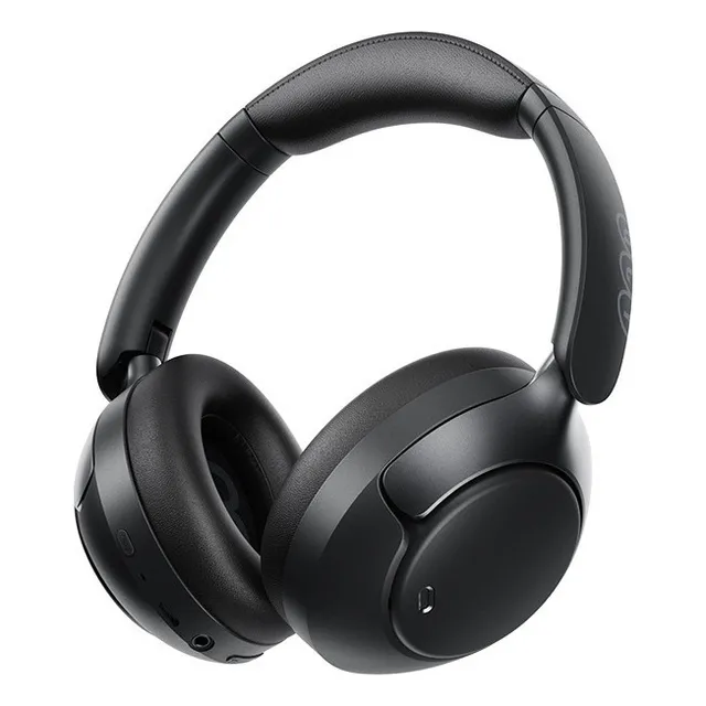 Audífonos Inalámbricos QCY H3 Pro Cancelación Activa de Ruido 50dB Audio certificado Hi-Res y LDAC 55 horas de reproducción Bluetooth 5.4 Conexión Multipunto Audio Espacial 360 Color Negro