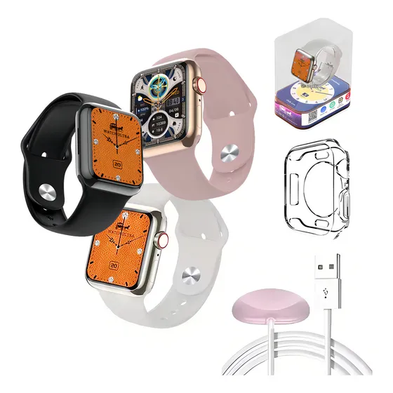 Smartwatch X Mini Microwear Watch 38mm Serie10 Caixa Rosa Pulseira Rosa