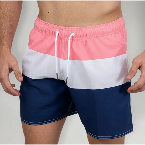 Short Bermuda Masculina Tactel Estampado Moda Praia Colorido