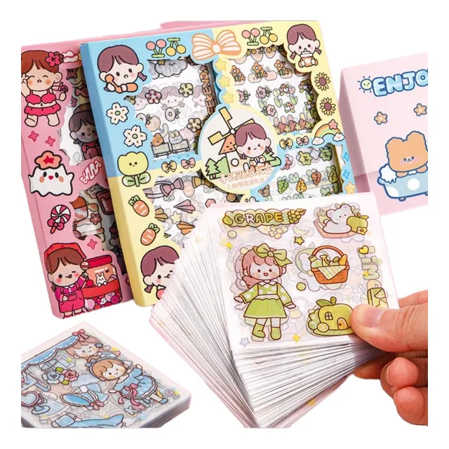 Stickers Kawaii Caja Regalo 100 Scrapbook Coreanas Niñas