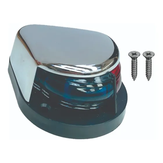Faro De Proa Para Lanchas Bicolor Verde Y Rojo - Nautica Marine Bronce Grande
