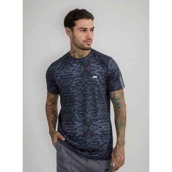 Polo Mc New Athletic Mauro Plomo Print Hombre