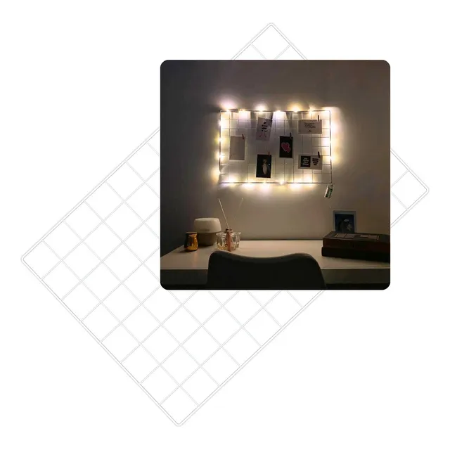 Memory Board Com Luz Mural Painel De Fotos Recados 40x60cm