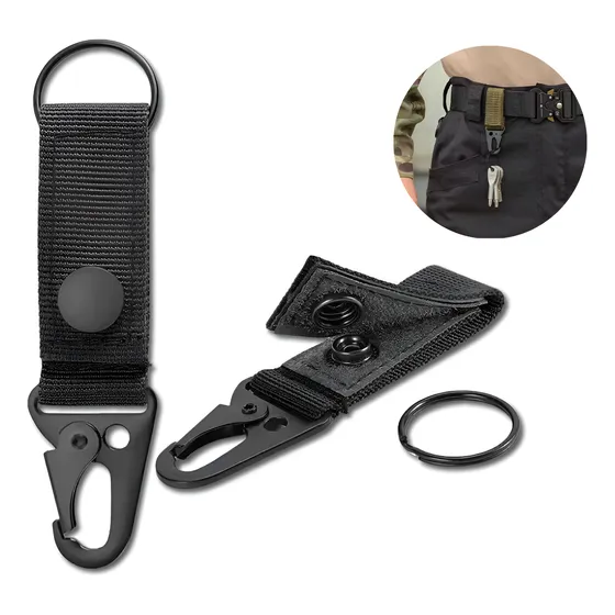 Llavero Mosqueton Tactico Molle Velcro Clip Llavero Camping