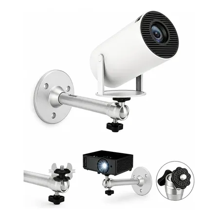 Soporte Universal Para Proyector Pared Techo 5 Kg 360° Plateado