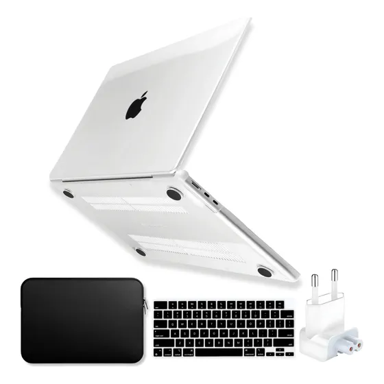 Capa P/ Macbook Air 13.6 M3 M2 2024 +plug+bag+pel Teclado