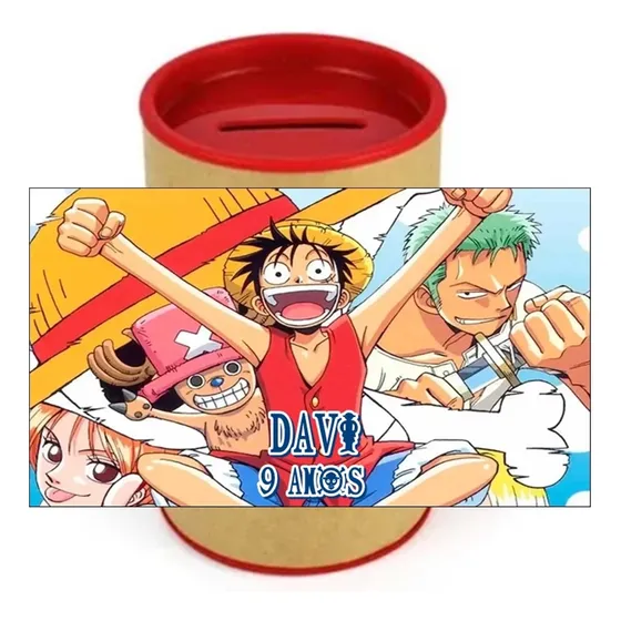 20 Cofrinhos Personalizados One Piece Aniversario