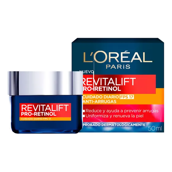Crema De Día Loreal Revitalift Pro-retinol Fps 17 50ml