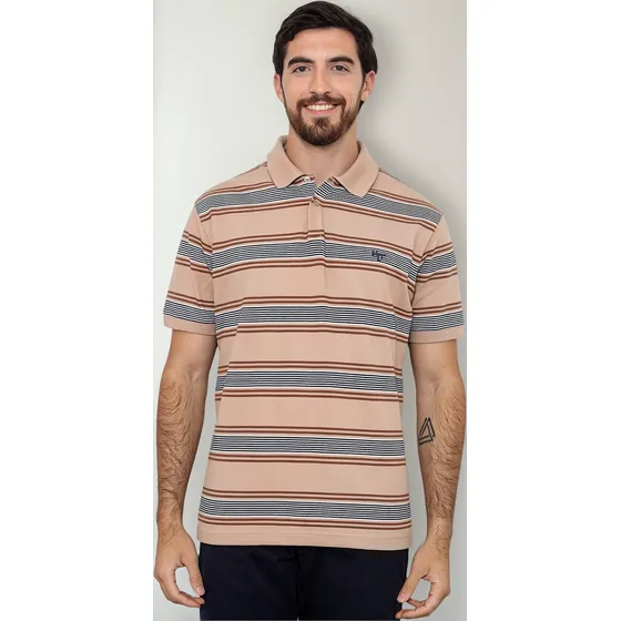 Chomba Polo Howard Rayada Manga Corta Sake Hombre 4686