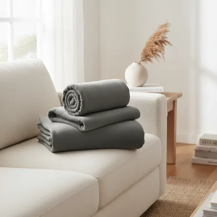 Kit 2 Mantas Microfibra Casal Lisa 2,00x1,80 Mt