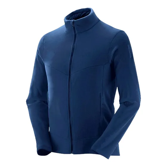 Campera Salomon Outdoor Hombre Micropolar Lt Fz H Marino Ras