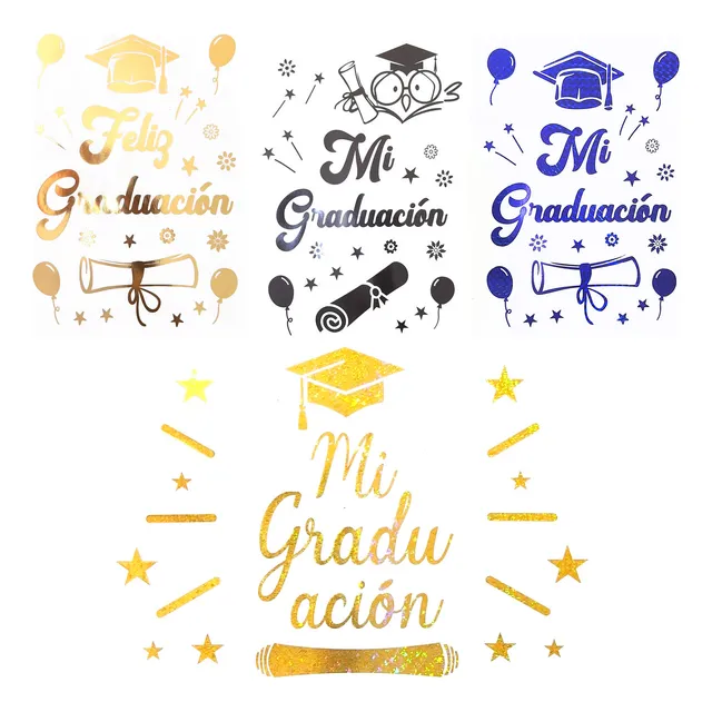 Calcomanias Stickers Globos Burbuja Graduacion Tamaño Carta