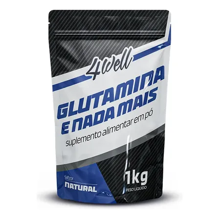 L-glutamina 1kg Sabor Natural - 4well 100% Puro