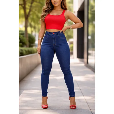 Calça Zaruty Jeans Feminina Escura Basica