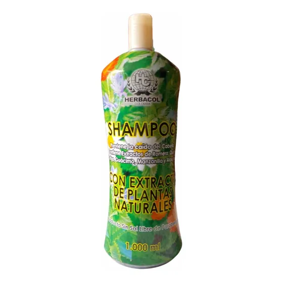 Shampoo Con Extractos De Plantas Naturales 1000 Ml