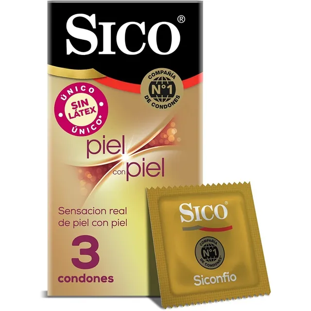 Preservativo Sico Piel Con Piel Sin Látex Con 3 Condones