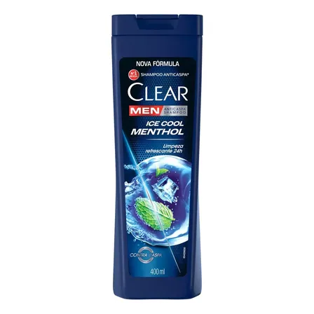 Clear Men Shampoo Anticaspa Ice Cool Menthol 400ml