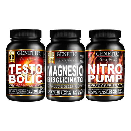 Anabol 3 Arginina Nitro Pump Testobolic Magnesio Genetic