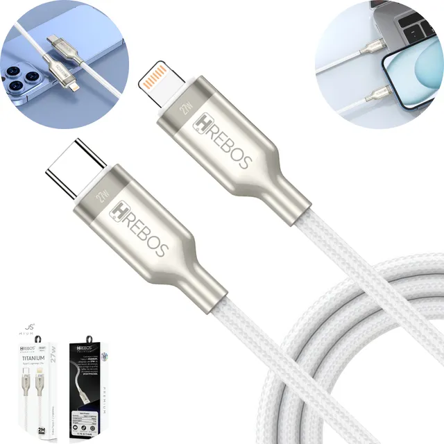 Cabo Turbo Usb-c Pd 27w Para iPhone 8 X 11 12 13 14 Pro Max