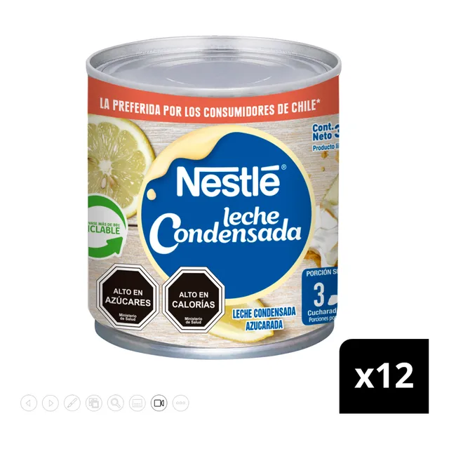 Leche Condensada Nestle 397g Tarro Pack X12