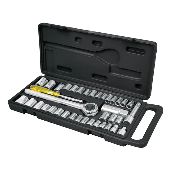 Juego De 39 Herramientas 1/4  Y 3/8 Con Estuche Pretul 24220