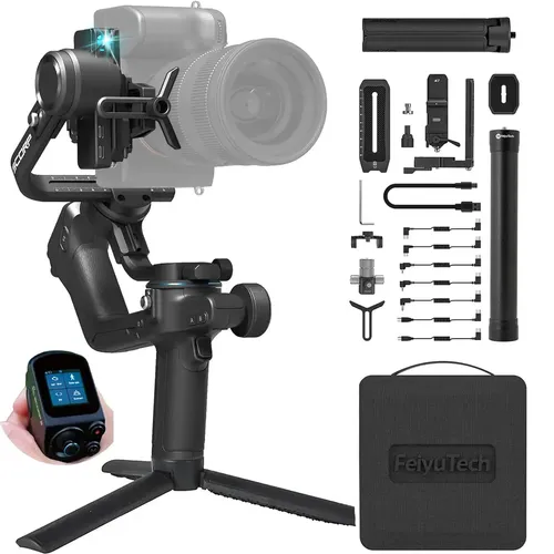 Estabilizador Gimbal Hohem M6 Kit Rastreamento De Objetos Ai Preto