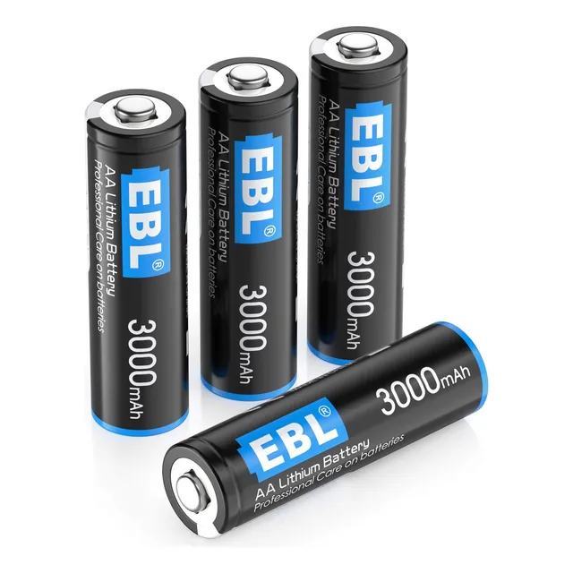 Batería Ebl Lithium Aa 3000 Mah 1,5 V No Recargable, Paquete