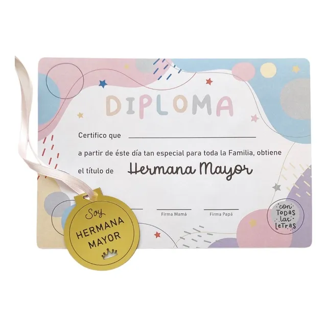 Medalla Dorada Hermana Mayor + Diploma