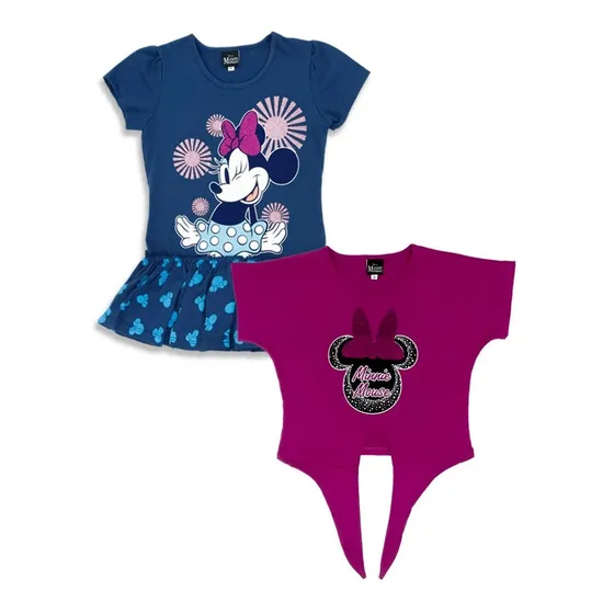Set 2 Blusas Original Disney Minnie Para Niña 