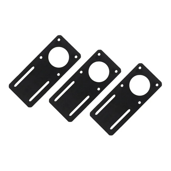 3 Peças Suporte Para Motor Nema 23 Reto 180° Em Aço Preto.
