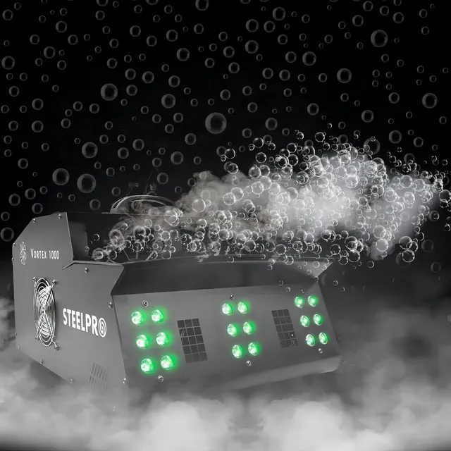Máquina de humo Steelpro VORTEX 1000 color negra