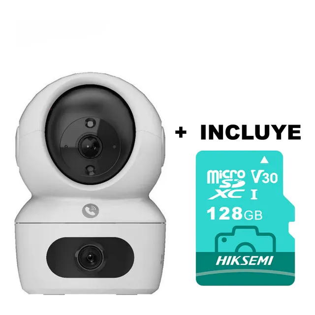 Cámara Ezviz Dual H7c 8mp + Tarjeta Micro Sd 128gb