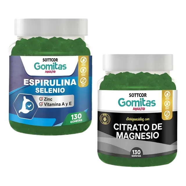 Gomitas De Citrato De Magnesio Espirulina Selenio Sottcor X2