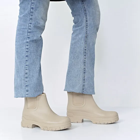 Bota De Lluvia Goma Mujer Moda Impermeables Plataforma