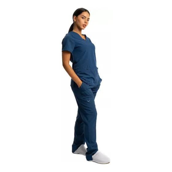 Conjunto Médico Enfermero Dama Elastizado + Saco Cardigan