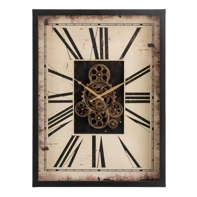 Glitzhome Reloj Pared Vintage 23.75  Alto Rectangular Numero