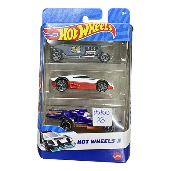 Hot Wheels Pack Caja X3 Autos Escala 1:64 Mattel Original