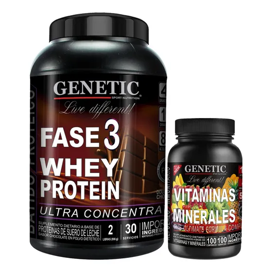 N1 Aminos Esenciales Proteina F3 Vitaminas Minerales Genetic Sabor Chocolate