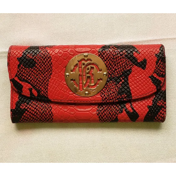 Cartera Billetera Animal Print Color Rojo