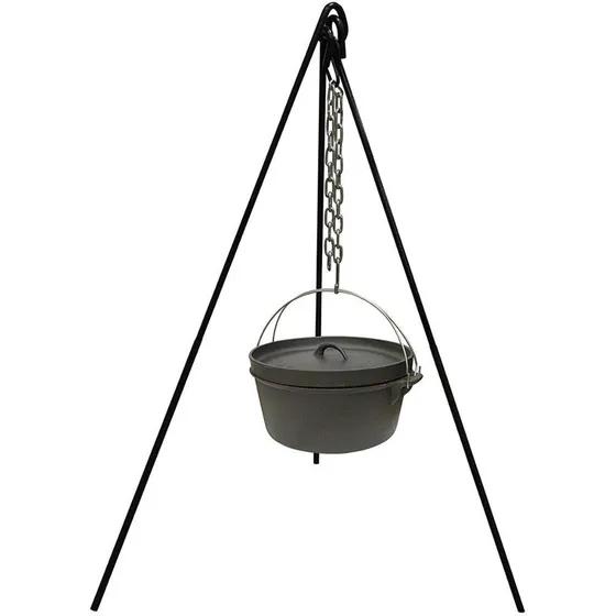 Olla De Hierro Fundido + Tripode - Fogones, Camping