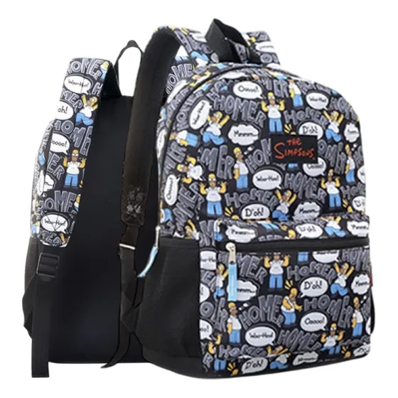 Bolso / Morral Grande The Simpsons Negro Homero Capi