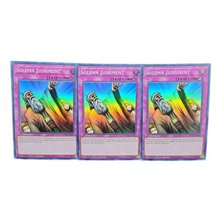 Solemn Judgment Set 3 Cartas Yugioh! Inglés Super Rare Solemn Judgment Set 3 Cartas Yugioh! Inglés Super Rare