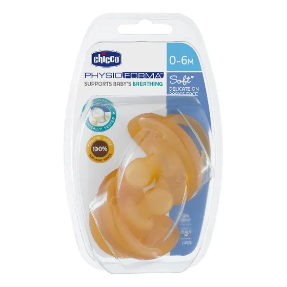 Chupete Redondo Latex 0-6m Especial Recien Nacidos Chicco Color Latex Marron