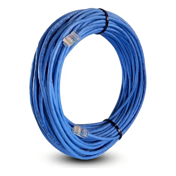 Cabo De Rede Cat6 20 Metros Ethernet Lan 10/1000 Montado